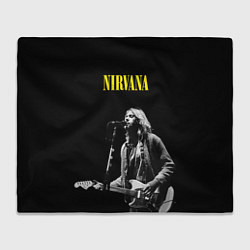 Плед флисовый Группа Nirvana Курт Кобейн, цвет: 3D-велсофт