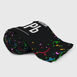 Плед флисовый Праздничный Игорь и конфетти, цвет: 3D-велсофт — фото 2