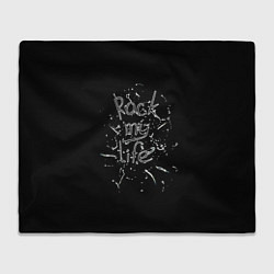 Плед флисовый Rock my life чёрный, цвет: 3D-велсофт
