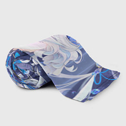 Плед флисовый Genshin Impact Furina smug, цвет: 3D-велсофт — фото 2