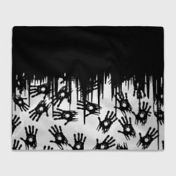Плед флисовый Death Stranding отпечатки рук, цвет: 3D-велсофт