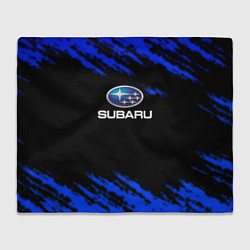 Плед флисовый Subaru текстура авто, цвет: 3D-велсофт