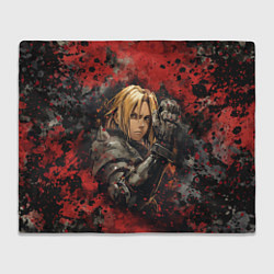 Плед флисовый Edward Elric - Fullmetal Alchemist, цвет: 3D-велсофт