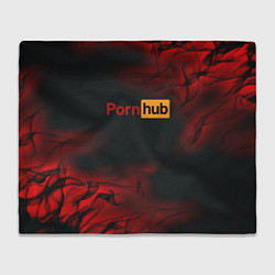 Плед флисовый Porn hub fire, цвет: 3D-велсофт