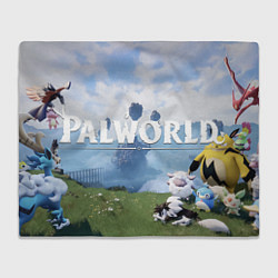 Плед флисовый Остров палов Palworld, цвет: 3D-велсофт