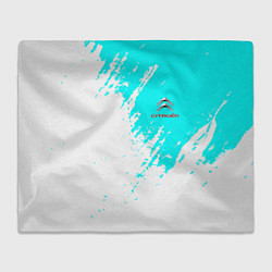 Плед флисовый Citroen краски голубой, цвет: 3D-велсофт