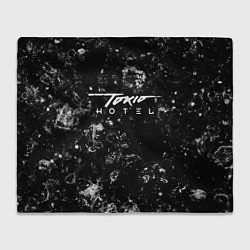 Плед флисовый Tokio Hotel black ice, цвет: 3D-велсофт
