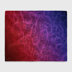 Плед флисовый Вихревые узоры на градиенте, цвет: 3D-велсофт