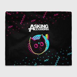 Плед флисовый Asking Alexandria - rock star cat, цвет: 3D-велсофт