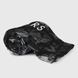 Плед флисовый Thirty Seconds to Mars black graphite, цвет: 3D-велсофт — фото 2