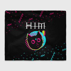Плед флисовый HIM - rock star cat, цвет: 3D-велсофт