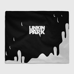 Плед флисовый Linkin park краска белая, цвет: 3D-велсофт