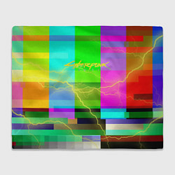 Плед флисовый Syberpunk молнии экран, цвет: 3D-велсофт