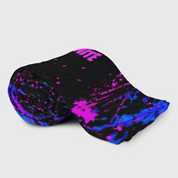 Плед флисовый Fortnite неоновые брызги красок, цвет: 3D-велсофт — фото 2