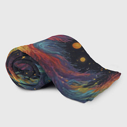 Плед флисовый Звездный вихрь абстрактная живопись, цвет: 3D-велсофт — фото 2