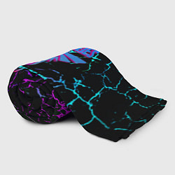 Плед флисовый Одни из нас неоновое лого текстура, цвет: 3D-велсофт — фото 2
