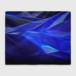 Плед флисовый Black and blue abstract background sport style, цвет: 3D-велсофт