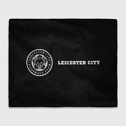 Плед флисовый Leicester City sport на темном фоне по-горизонтали, цвет: 3D-велсофт