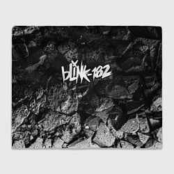 Плед флисовый Blink 182 black graphite, цвет: 3D-велсофт