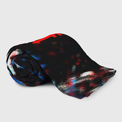 Плед флисовый Салли фейс текстура краски, цвет: 3D-велсофт — фото 2