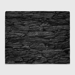 Плед флисовый Графитовый черный камень, цвет: 3D-велсофт