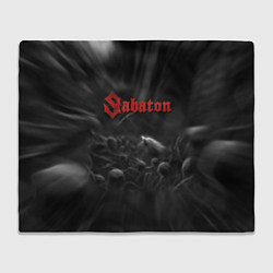Плед флисовый Sabaton rock steel band, цвет: 3D-велсофт