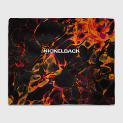 Плед флисовый Nickelback red lava, цвет: 3D-велсофт