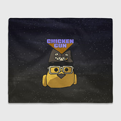 Плед флисовый Chicken gun space, цвет: 3D-велсофт