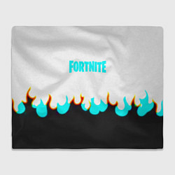 Плед флисовый Fortnite epic game fire, цвет: 3D-велсофт