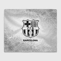 Плед флисовый Barcelona с потертостями на светлом фоне, цвет: 3D-велсофт