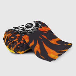 Плед флисовый Architects рок панда и огонь, цвет: 3D-велсофт — фото 2