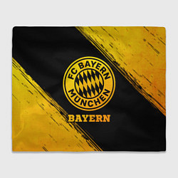 Плед флисовый Bayern - gold gradient, цвет: 3D-велсофт