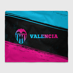 Плед флисовый Valencia - neon gradient по-горизонтали, цвет: 3D-велсофт