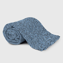 Плед флисовый Голубой с чёрным мелкая мозаика, цвет: 3D-велсофт — фото 2