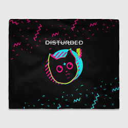 Плед флисовый Disturbed - rock star cat, цвет: 3D-велсофт