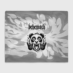 Плед флисовый Behemoth рок панда на светлом фоне, цвет: 3D-велсофт
