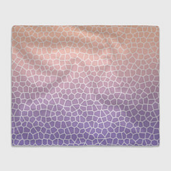 Плед флисовый Паттерн мозаика светло-сиреневый, цвет: 3D-велсофт
