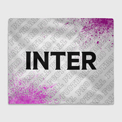 Плед флисовый Inter pro football по-горизонтали, цвет: 3D-велсофт