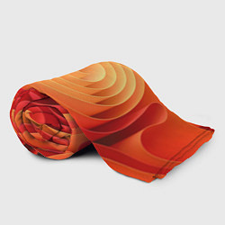 Плед флисовый Оранжевые объемные круги, цвет: 3D-велсофт — фото 2