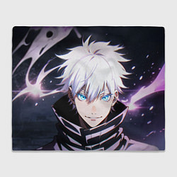 Плед флисовый Сатору Годзё Jujutsu Kaisen, цвет: 3D-велсофт