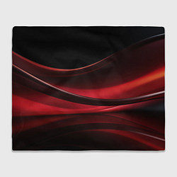 Плед флисовый Темная красная абстракция на черном фоне, цвет: 3D-велсофт