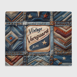 Плед флисовый Vintage vanguard jeans - patchwork, цвет: 3D-велсофт