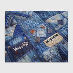 Плед флисовый Vanguard jeans patchwork - ai art, цвет: 3D-велсофт