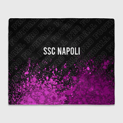 Плед флисовый Napoli pro football посередине, цвет: 3D-велсофт