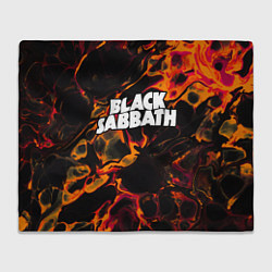 Плед флисовый Black Sabbath red lava, цвет: 3D-велсофт