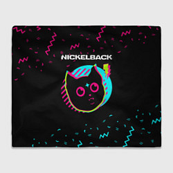 Плед флисовый Nickelback - rock star cat, цвет: 3D-велсофт