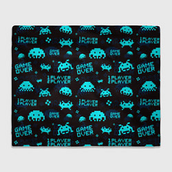 Плед флисовый Game over 1 player 2 player, цвет: 3D-велсофт