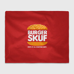 Плед флисовый Burger skuf, цвет: 3D-велсофт