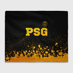 Плед флисовый PSG - gold gradient посередине, цвет: 3D-велсофт