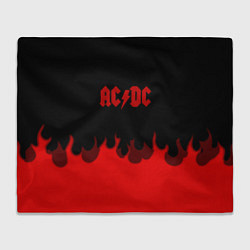 Плед флисовый AC DC fire rock steel, цвет: 3D-велсофт